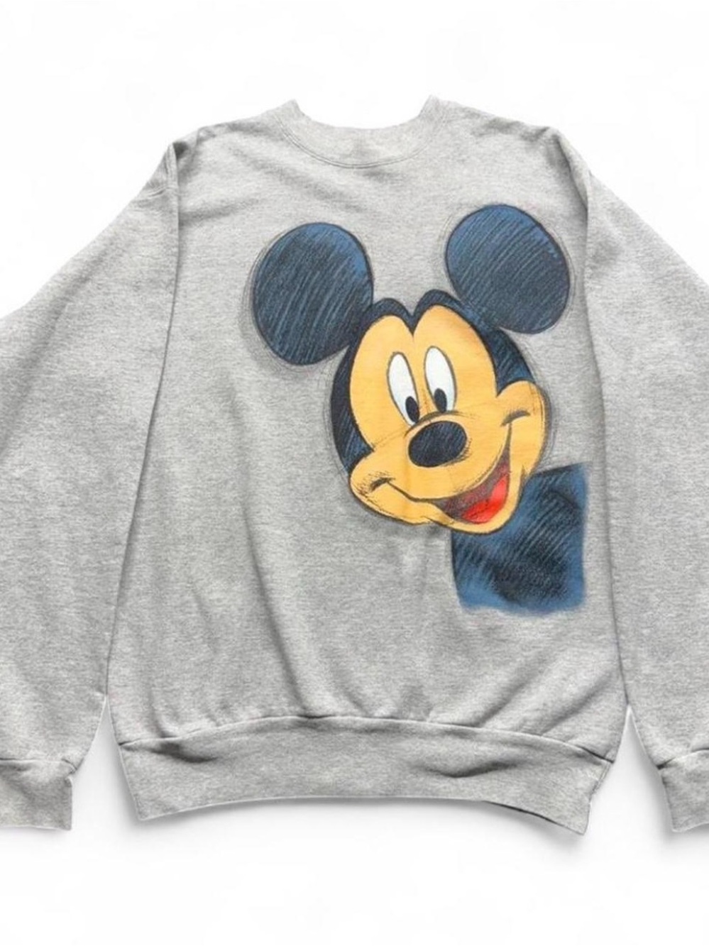 Vintage Disney Mickey Mouse Crewneck Sweater in Gray